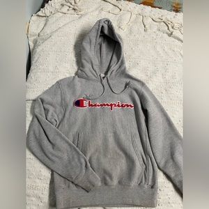 champion grey hoodie